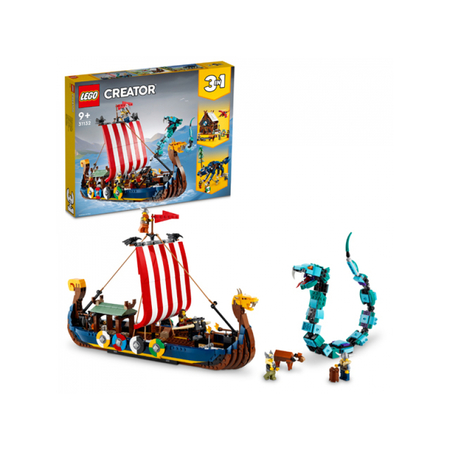 Lego Creator - Wikingerschiff Mit Midgardschlange 3in1 (31132)