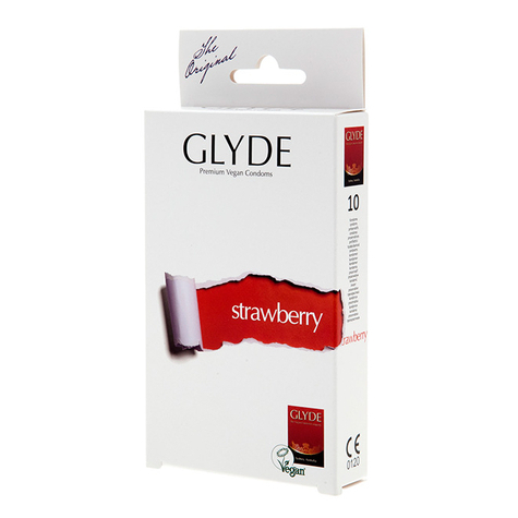 Condoms : Glyde Ultra Strawberry 10 Condoms