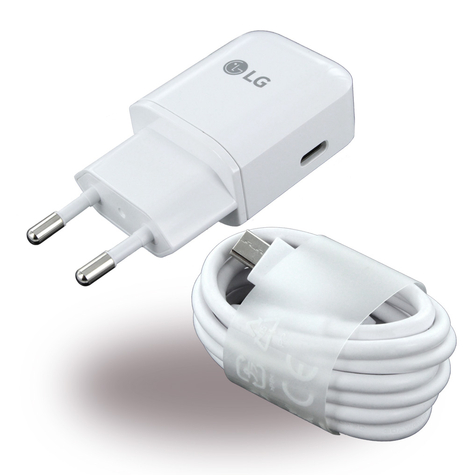Lg Mcsn04 Usb Type C Charger + Usb Type C Cable 3000ma White