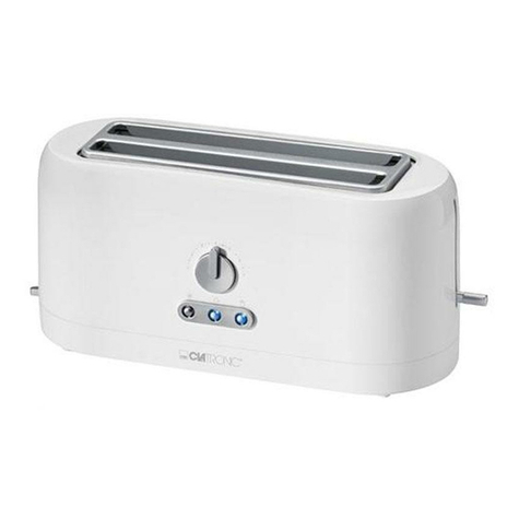 Clatronic 4 Slice Long-Slot Automatic Toaster Ta 3534 White