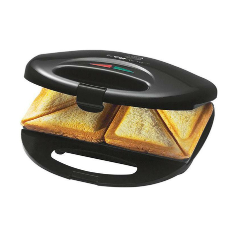 Clatronic Sandwich Toaster St 3477 Black-Inox