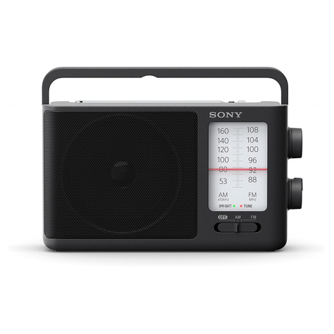 Sony Icf-506 Mw/Ukw Radio With Analog Station Search, Black
