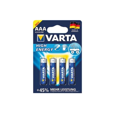 Varta High Energy Micro Blister Of 4 Al-Mn, Alkaline Battery 1.5v