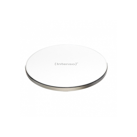 Intenso Wireless Charger 10w - Inductive Charging Pad Aluminum White