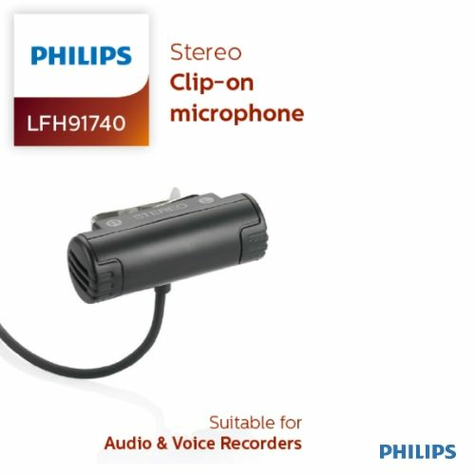 Microfone Philips Lfh 91740 Clip-On Stereo