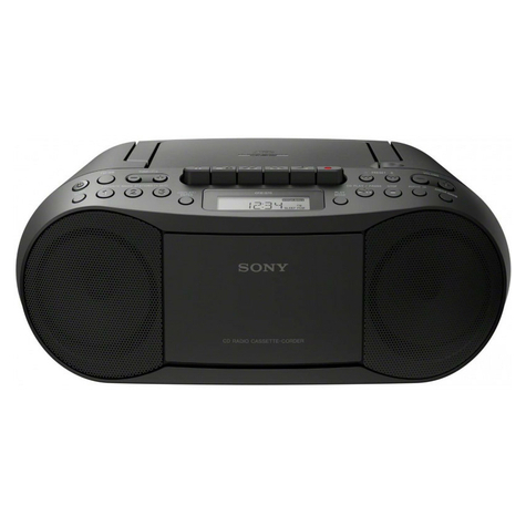 Sony Cfd-S70b Boombox Cd Cassette Radio Black