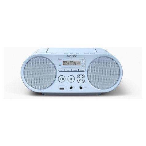Sony Zs-Ps50l Cd Boombox Am/Fm With Usb Blue