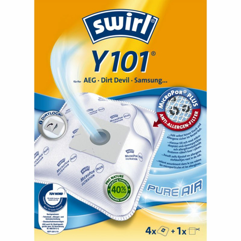 Swirl Y 101 Micropor Plus Airspace Vacuum Cleaner Bag (Pack Of 4)