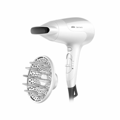 Braun Satin Hair 3 Hd 385 Power Perfection Hair Dryer With Diffuser White