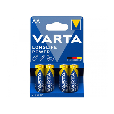 Battery Varta Longlife Power Lr06 Mignon Aa (4 Pcs.)
