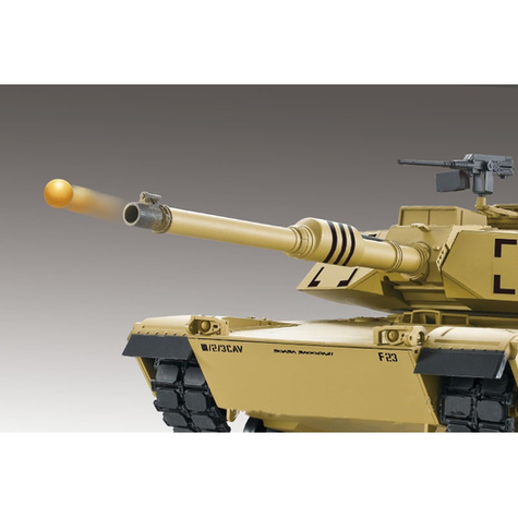 Rc Tank M1a2 Abrams 1:16 Heng Long -Smoke&Sound + Metal Gearbox And 2.4ghz