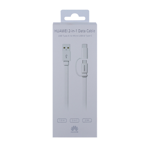 Huawei 2in1 Charging + Data Cable Usb Type A To Micro Usb And Usb Type C White