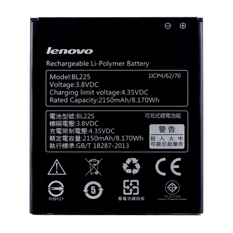 Lenovo - Bateria De Poli-Líon-Lítio - Bl-225 - S580, A858t, A785e - 2750mah