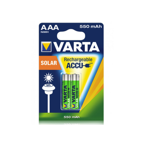 Varta Solar Battery Micro Aaa Hr3 2pcs Blister