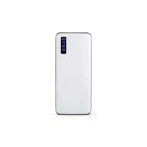 Powerbank 20000mah Leather Design With Led Torch And 3x Usb (White)