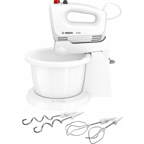 Batedeira Bosch Mfq2600w 375w Com Suporte/Bowl White