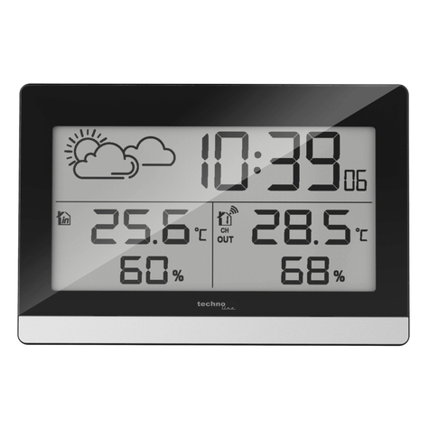 Technoline Ws 9255 - Black - Silver - Indoor Hygrometer - Indoor Thermometer - Outdoor Hygrometer - Outdoor Thermometer - Hygrometer,Thermometer - Hygrometer,Thermometer - F,Ã¢Â°C - 30 M