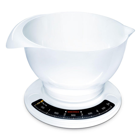 Soehnle Culina Pro - Mechanical Kitchen Scale - 5 Kg - 50 G - White - Plastic