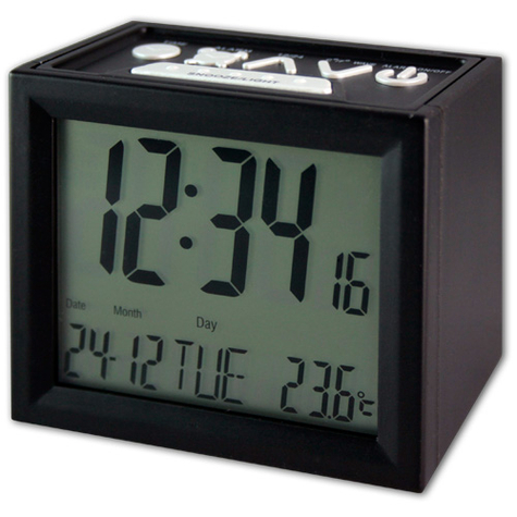 Technoline Wt 199 - Digital Alarm Clock - Rectangle - Black - F,Ã¢Â°C - Lcd - Battery/Accumulator