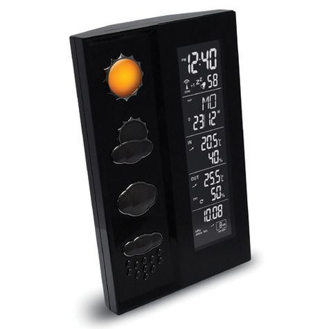 Technoline Ws 6650 - Black - Indoor Hygrometer - Indoor Thermometer - Outdoor Hygrometer - Outdoor Thermometer - Rain Sensor - Hygrometer,Thermometer - Hygrometer,Thermometer - F,Ã¢Â°C - 30 M
