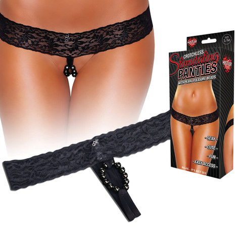 Hustler Stimulating Panties Slim Black M/L