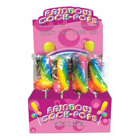 Rainbow Cock Pop (Display Of 12)