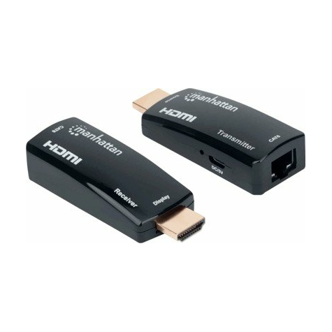 Manhattan 1080p Hdmi Over Ethernet Extender Kit In Compact Format