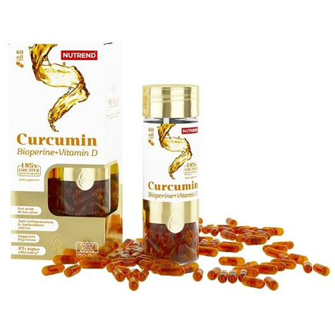 Nutrir Curcumina + Bioperina + Vitamina D, 60 Kapseln