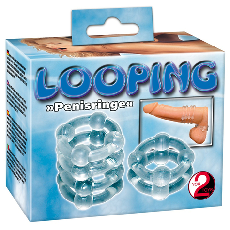 Cock Rings : Silicone Ring Set Looping