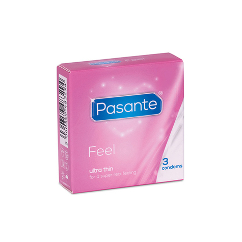 Condoms : Pasante Sensitive Condoms 3 Pcs