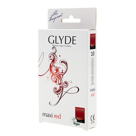 Condoms : Glyde Ultra Maxi Red 10 Large Condooms