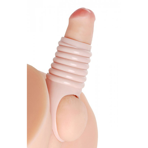 Penis Sleeves : Really Ample Ribbed Penis Enhancer Sheath