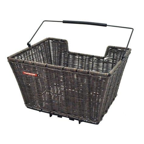 Rear Bike Basket Pletscher Rattan