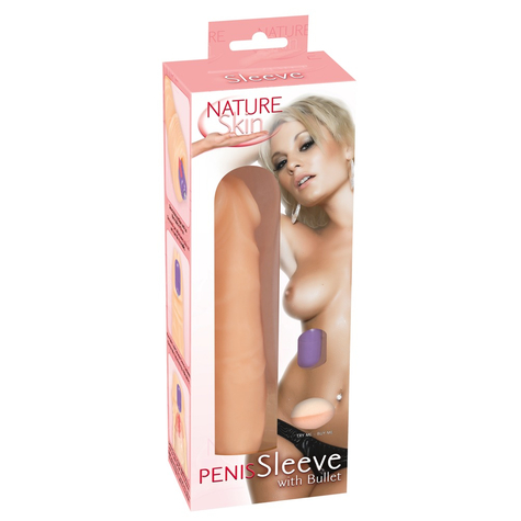 Penis Sleeves : Nature Skin Sleeve With Bullet