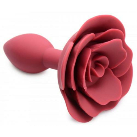 Plugue Anal De Silicone Com Rosa