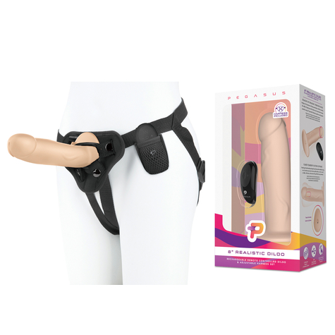 Pegasus 8' Realistic Dildo & Harness Set