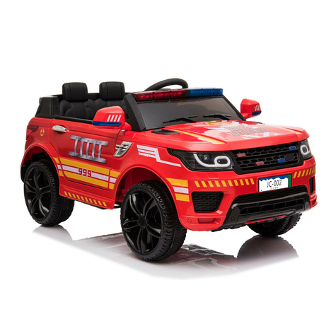 Kinderfahrzeug - Elektro Auto "Feuerwehr Rr002" - 12v7ah Akku,2 Motoren- 2,4ghz Fernsteuerung, Mp3+Sirene
