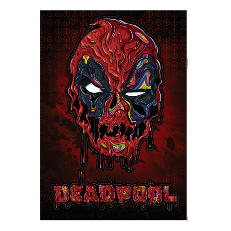 Tatuagem De Parede - Deadpool Meltpool - Tamanho 50 X 70 Cm