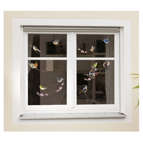 Window Sticker - Birds - Size 31 X 31 Cm