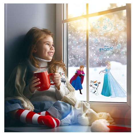 Window Sticker - Frozen Snowflake - Size 31 X 31 Cm