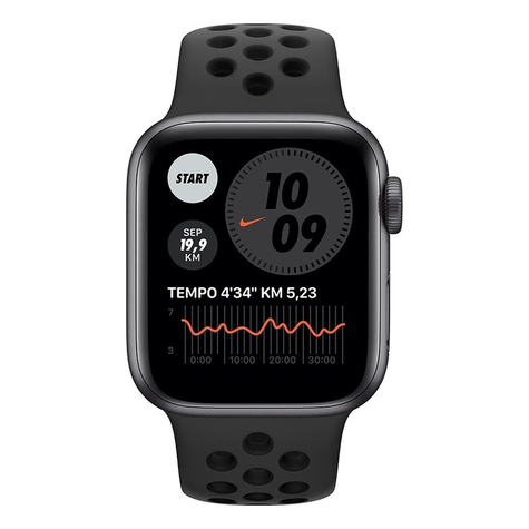 Apple Watch Ser. 6 Nike Cell 40 Mm Alu Grey/Sport Anthr.-Sw