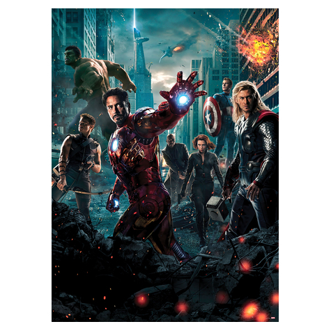 Papel De Parede Foto - Pôster Do Filme Avengers - Tamanho 184 X 254 Cm
