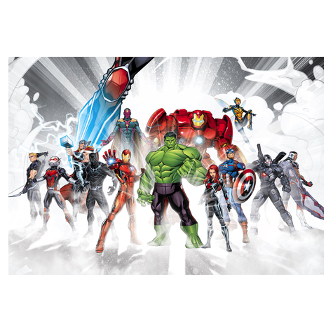 Papel De Parede Foto - Avengers Unite - Tamanho 368 X 254 Cm