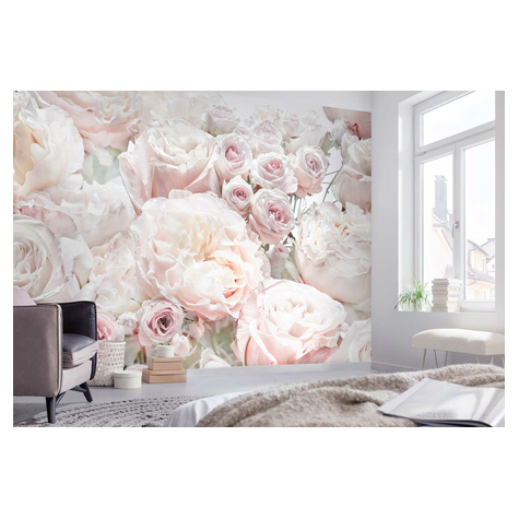 Papel De Parede Foto - Rosas De Primavera - Tamanho 368 X 254 Cm