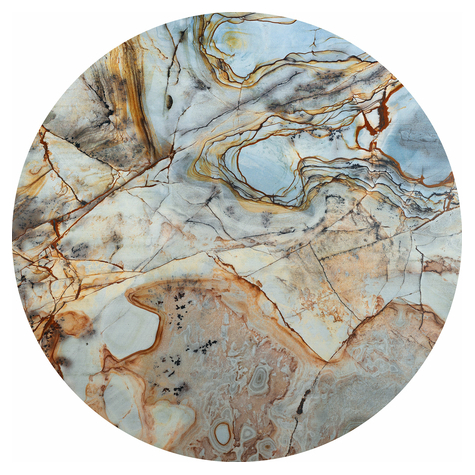 Self-Adhesive Non-Woven Wallpaper / Wall Tattoo - Marble Sphere - Size 125 X 125 Cm