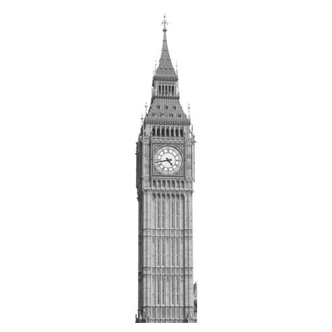 Papel De Parede Foto Não-Tecido - Big Ben - Tamanho 50 X 250 Cm