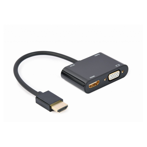 Cabo Adaptador Hdmi Para Tomada Hdmi + Cabo Adaptador De Áudio Cablexpert,A-Hdmim-Hdmifvgaf-01