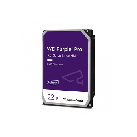 Wd Purple Pro 22tb 512mb 3.5 Sata 6gb/S 7200rpm Serial Ata Wd221purp