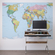 Photomurals  Photo Wallpaper - World Map - Size 270 X 188 Cm